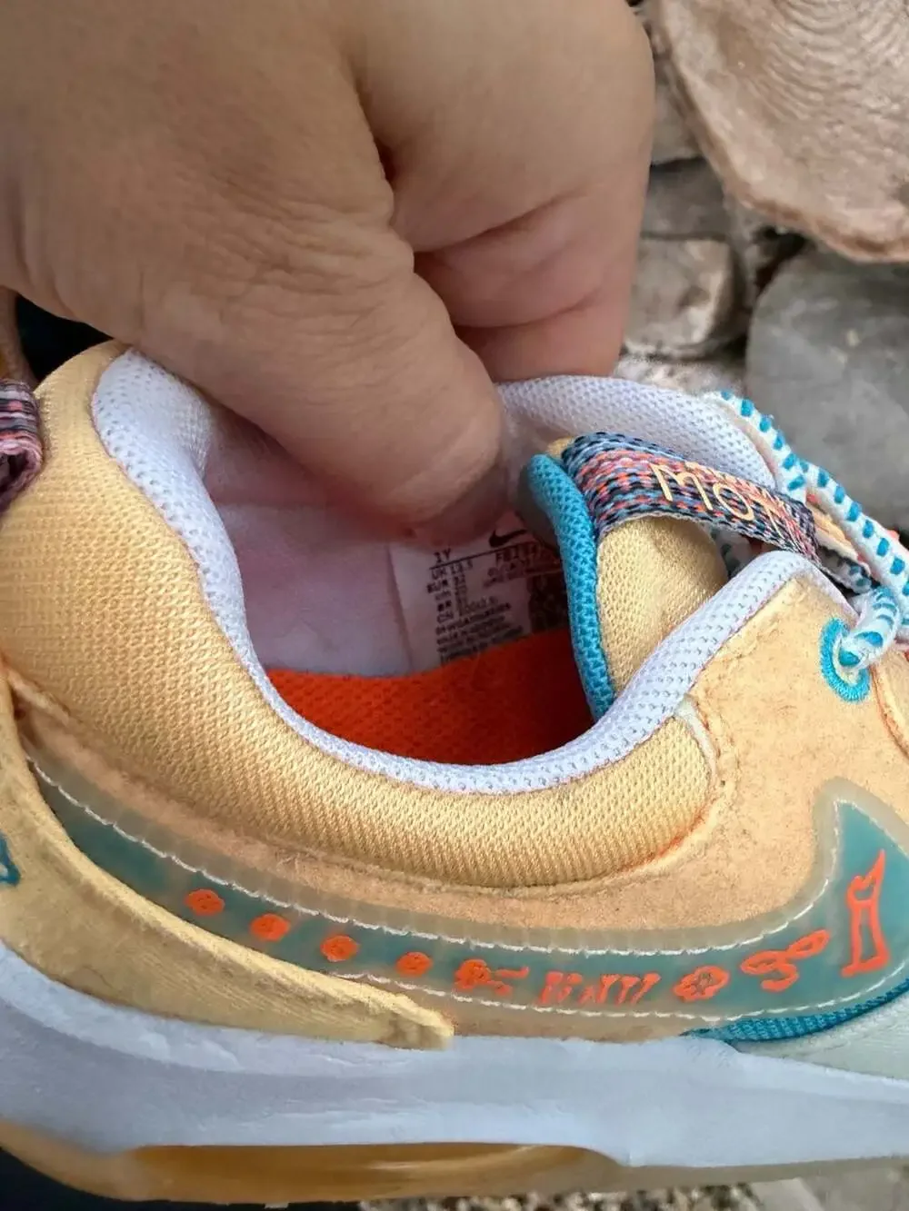Nike Air Max Motif SE GS Kids Sneakers Orange/Blue Size 1Y